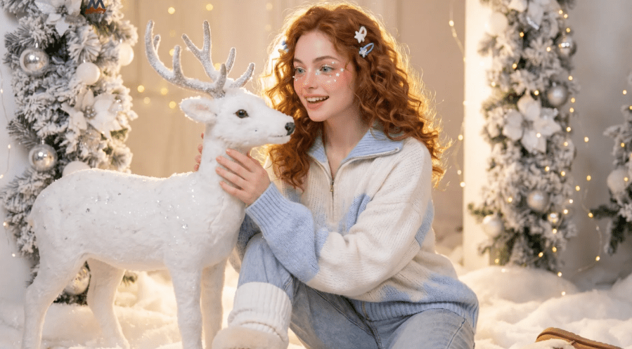 VisualGPT AI Christmas Photo Generator for Customizable Festive Portraits and Professional Image Refinement